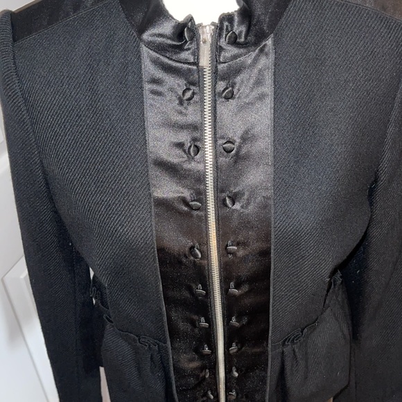 BGBGmaxazria black peplum military style jacket Medium - Picture 8 of 16